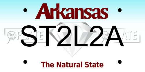 ST2L2A Arkansas License Plate