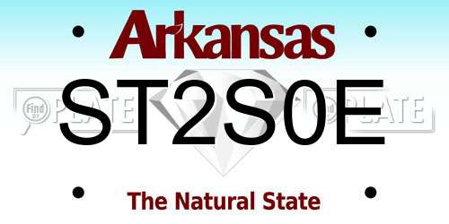 ST2S0E Arkansas License Plate