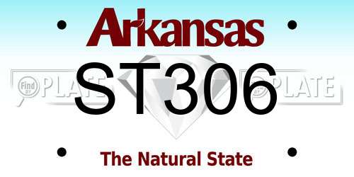ST306 Arkansas License Plate