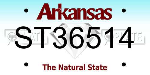 ST36514 Arkansas License Plate