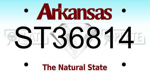 ST36814 Arkansas License Plate