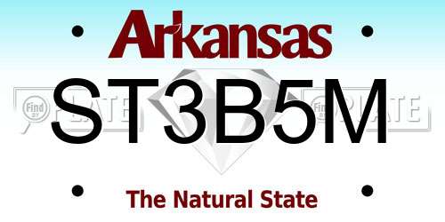 ST3B5M Arkansas License Plate