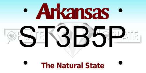 ST3B5P Arkansas License Plate
