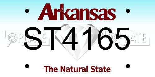 ST4165 Arkansas License Plate