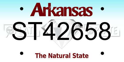 ST42658 Arkansas License Plate