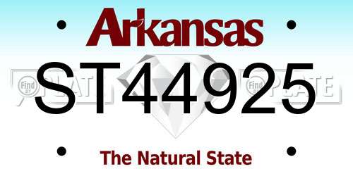 ST44925 Arkansas License Plate