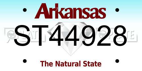 ST44928 Arkansas License Plate