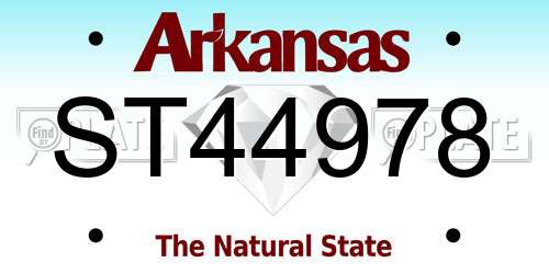 ST44978 Arkansas License Plate