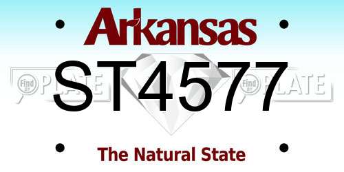 ST4577 Arkansas License Plate