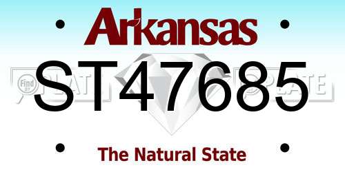 ST47685 Arkansas License Plate