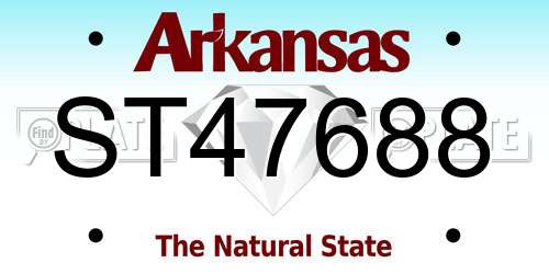 ST47688 Arkansas License Plate