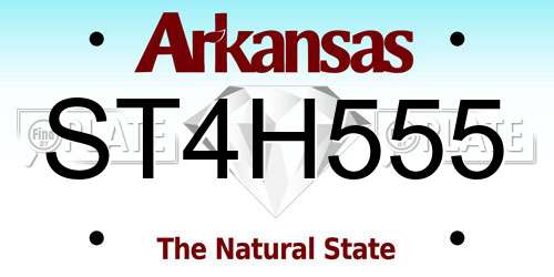 ST4H555 Arkansas License Plate
