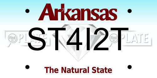ST4I2T Arkansas License Plate