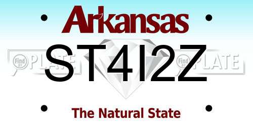 ST4I2Z Arkansas License Plate
