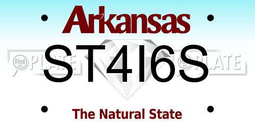 ST4I6S Arkansas License Plate