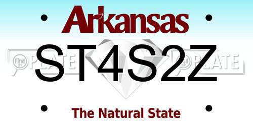 ST4S2Z Arkansas License Plate