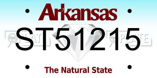 ST51215 Arkansas License Plate