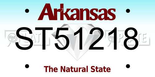 ST51218 Arkansas License Plate