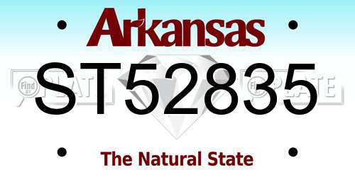 ST52835 Arkansas License Plate