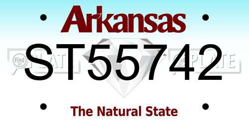 ST55742 Arkansas License Plate