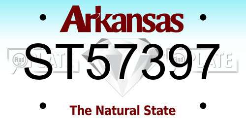 ST57397 Arkansas License Plate
