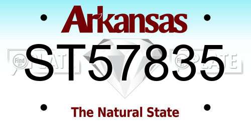 ST57835 Arkansas License Plate