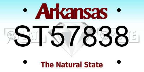 ST57838 Arkansas License Plate