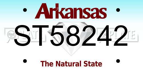 ST58242 Arkansas License Plate