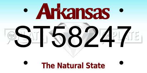 ST58247 Arkansas License Plate