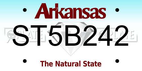 ST5B242 Arkansas License Plate