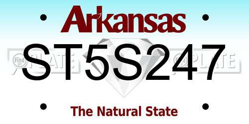 ST5S247 Arkansas License Plate