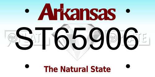 ST65906 Arkansas License Plate