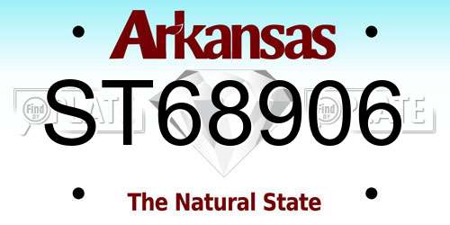 ST68906 Arkansas License Plate