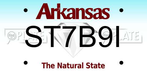 ST7B9I Arkansas License Plate