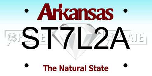 ST7L2A Arkansas License Plate