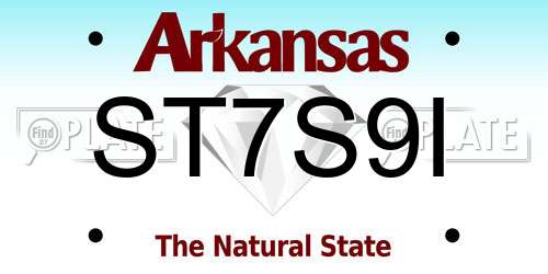 ST7S9I Arkansas License Plate