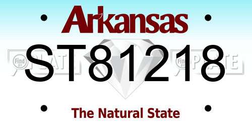 ST81218 Arkansas License Plate