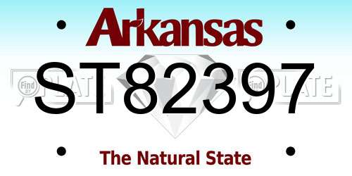 ST82397 Arkansas License Plate