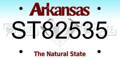 ST82535 Arkansas License Plate