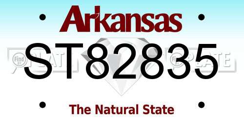 ST82835 Arkansas License Plate