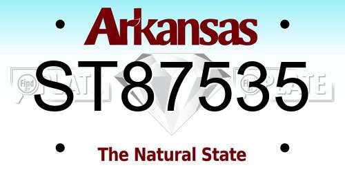 ST87535 Arkansas License Plate