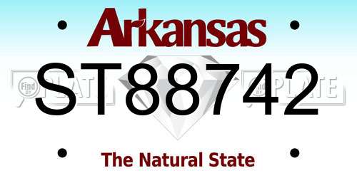 ST88742 Arkansas License Plate