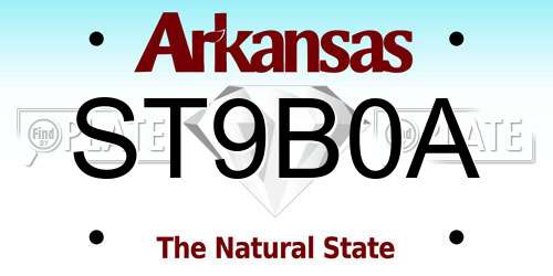 ST9B0A Arkansas License Plate
