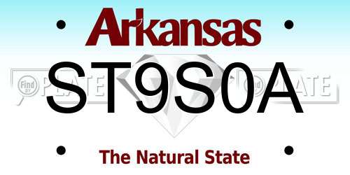 ST9S0A Arkansas License Plate