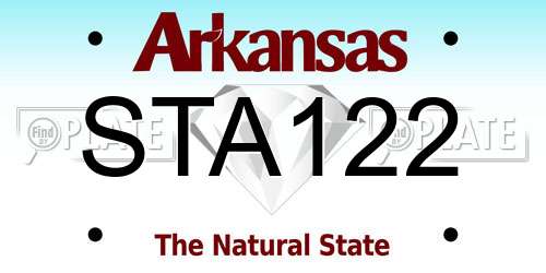 STA122 Arkansas License Plate