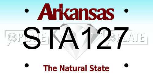 STA127 Arkansas License Plate