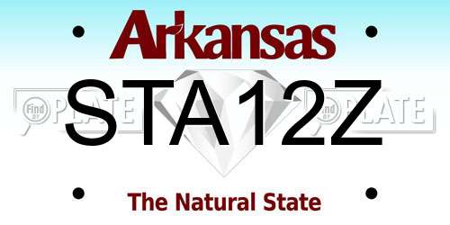 STA12Z Arkansas License Plate