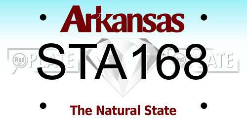 STA168 Arkansas License Plate