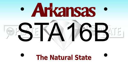 STA16B Arkansas License Plate