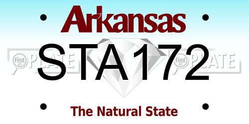 STA172 Arkansas License Plate